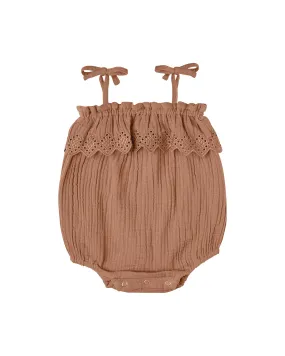 Ruffle Romper – Terracotta