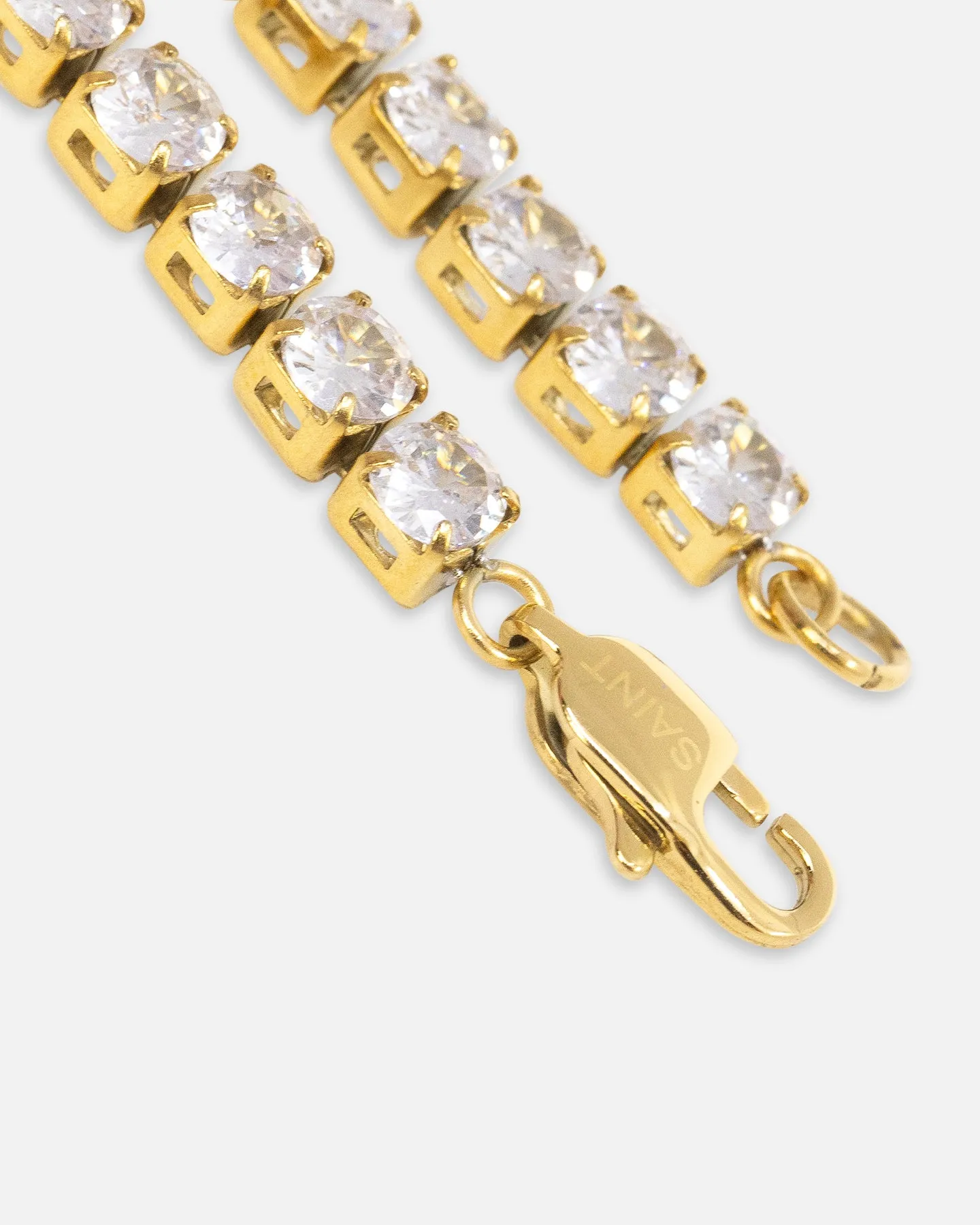 Saint Morta Round Cut Tennis Bracelet Iced Gold