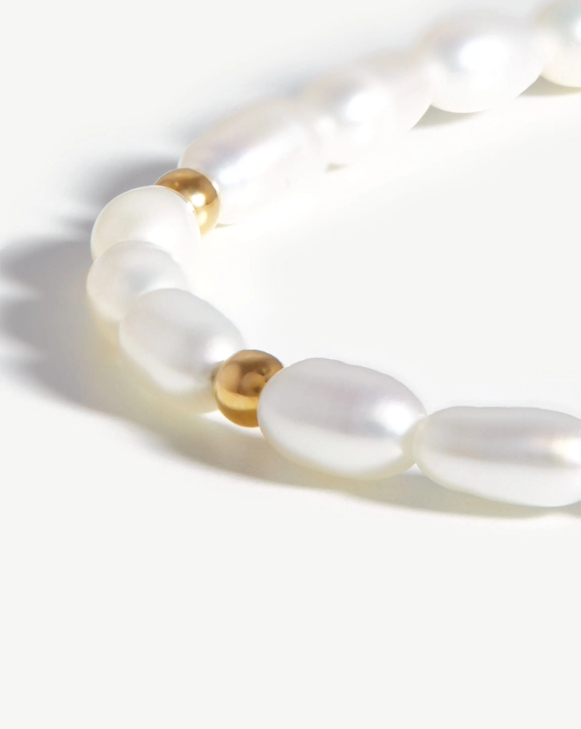 Short Seed Pearl Beaded Necklace | 18ct Gold Plated/Pearl