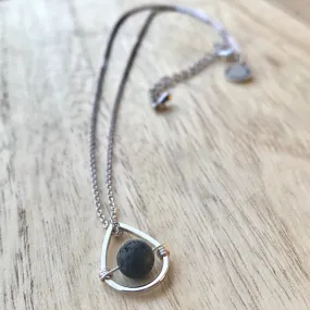 Silver Lava Drop Necklace