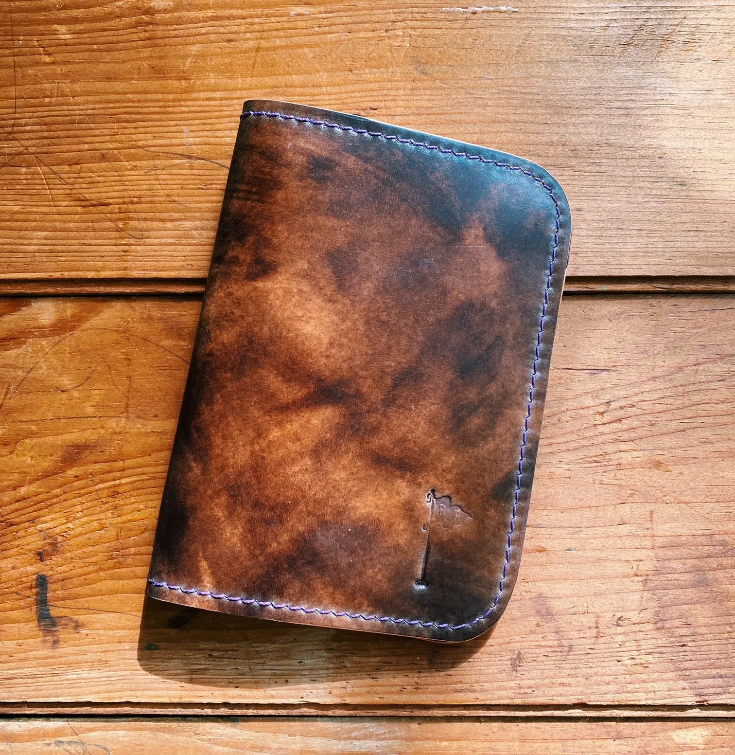 Single Barrel Collection Minimalist Scorecard Holder in Shell Cordovan Marbled Whiskey