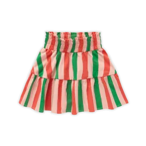 Skirt Ruffle Stripe – coral pink