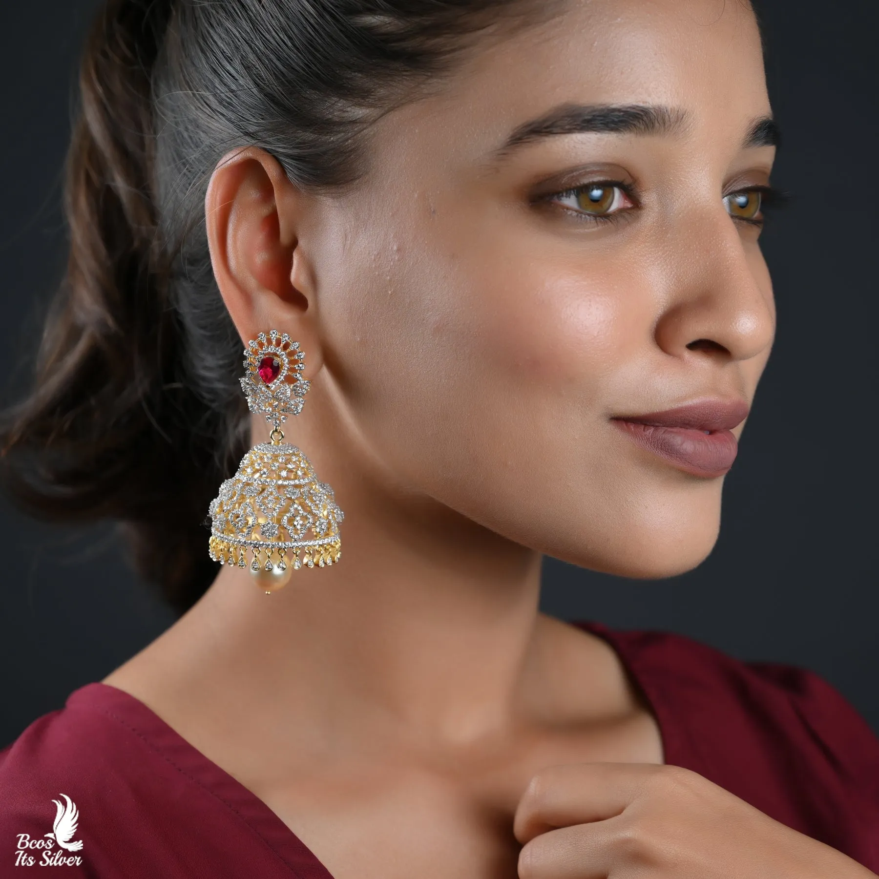 Theia Diamond Look Jhumka