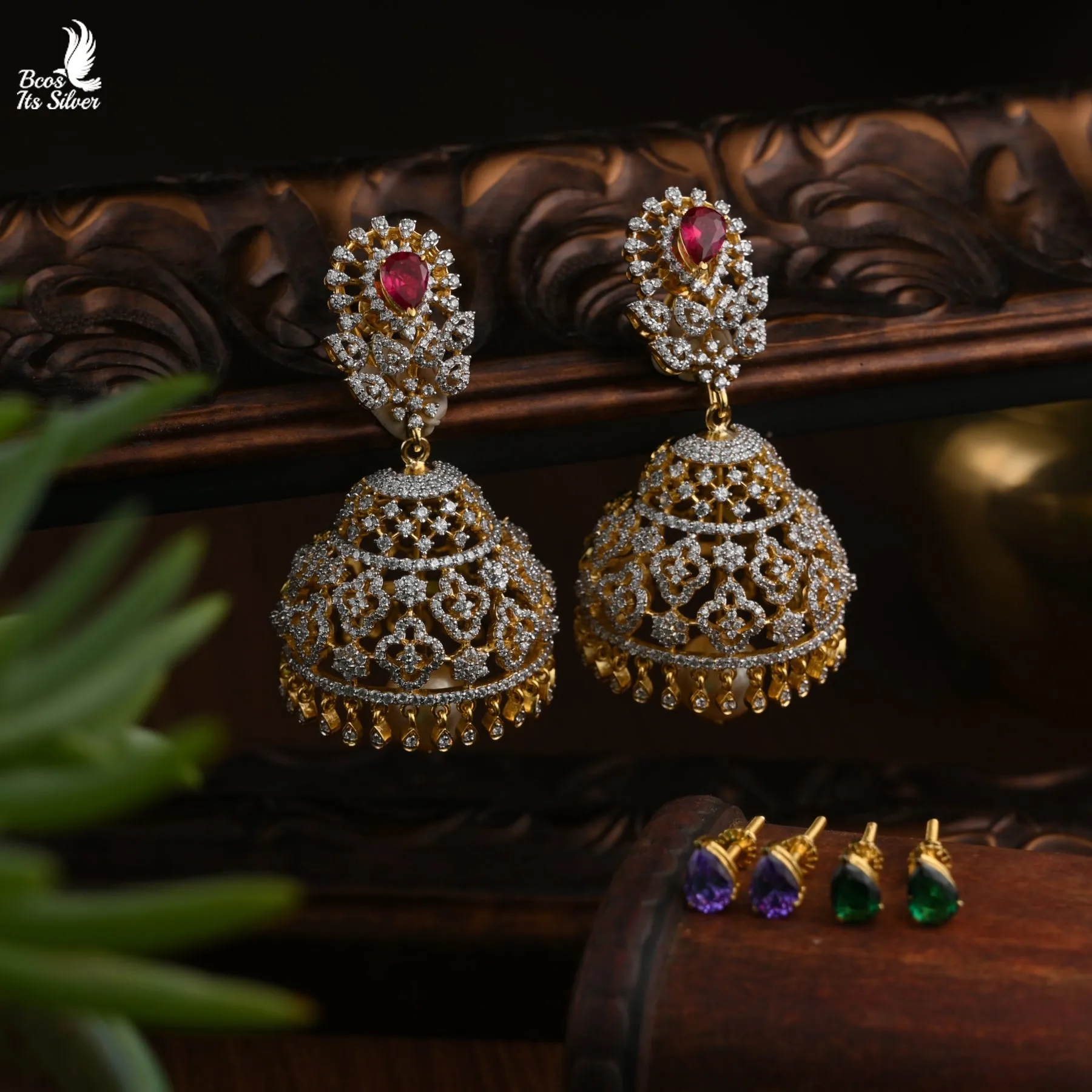 Theia Diamond Look Jhumka