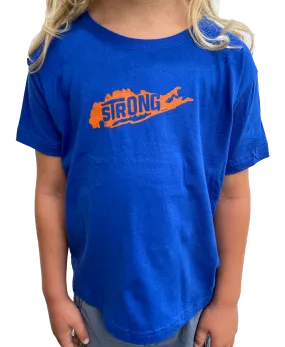 Toddler Island Strong (Royal and Orange) T Shirt