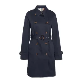 Trench Donna Barbour Short Greta Showerproof Blu Navy