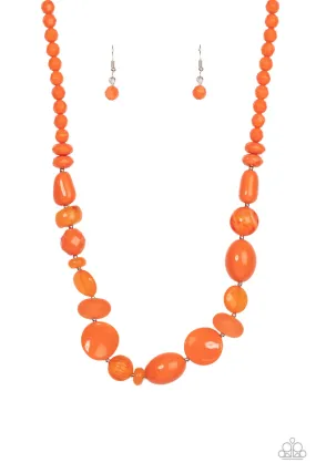 Tropical Tsunami - Orange Necklace