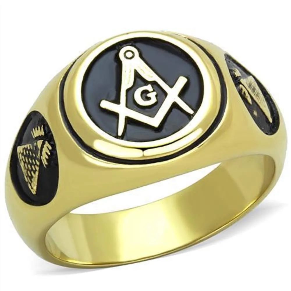 WildKlass Stainless Steel Ring IP Gold Men