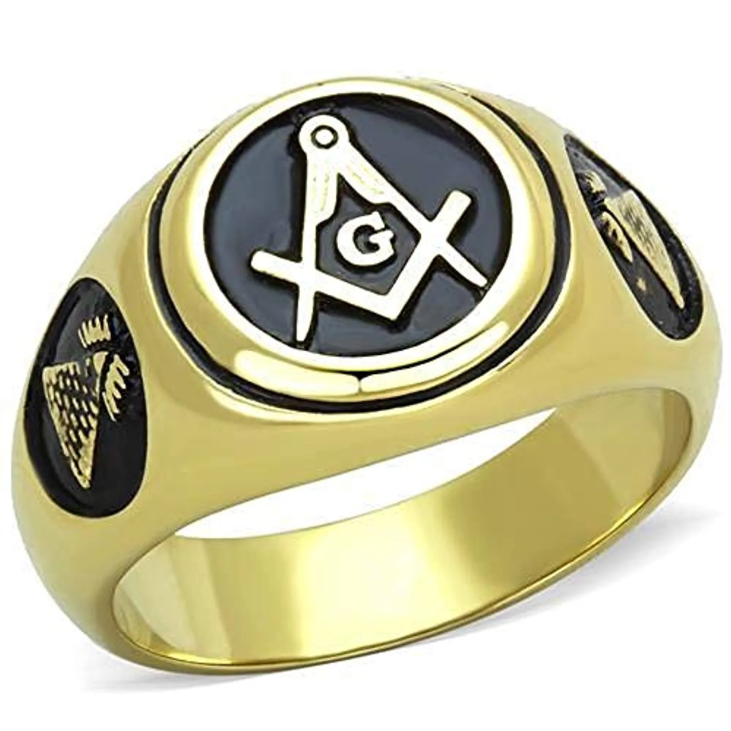 WildKlass Stainless Steel Ring IP Gold Men